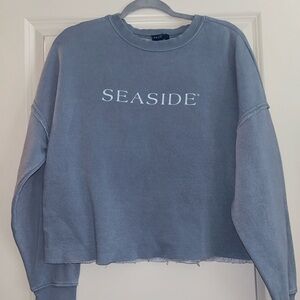 Blue cropped Seaside pull over